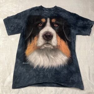 The Mountain Bernese Mountain Dog T-Shirt Women's Medium Big Face Tie Dye 2013